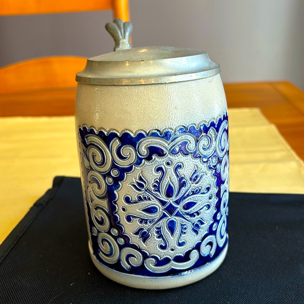 Vintage ECHT Salzglasiert made in Germany stoneware glazed beer stein